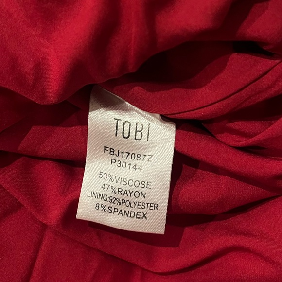 Tobi Double Over Double Belle Sleeve Romper Brick - Picture 10 of 10